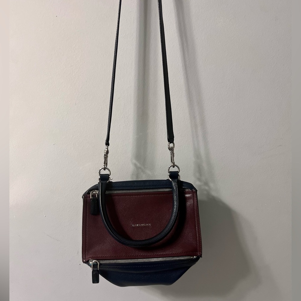 Givenchy Burgundy and Navy Crossbody Bag - Picture 2 of 5